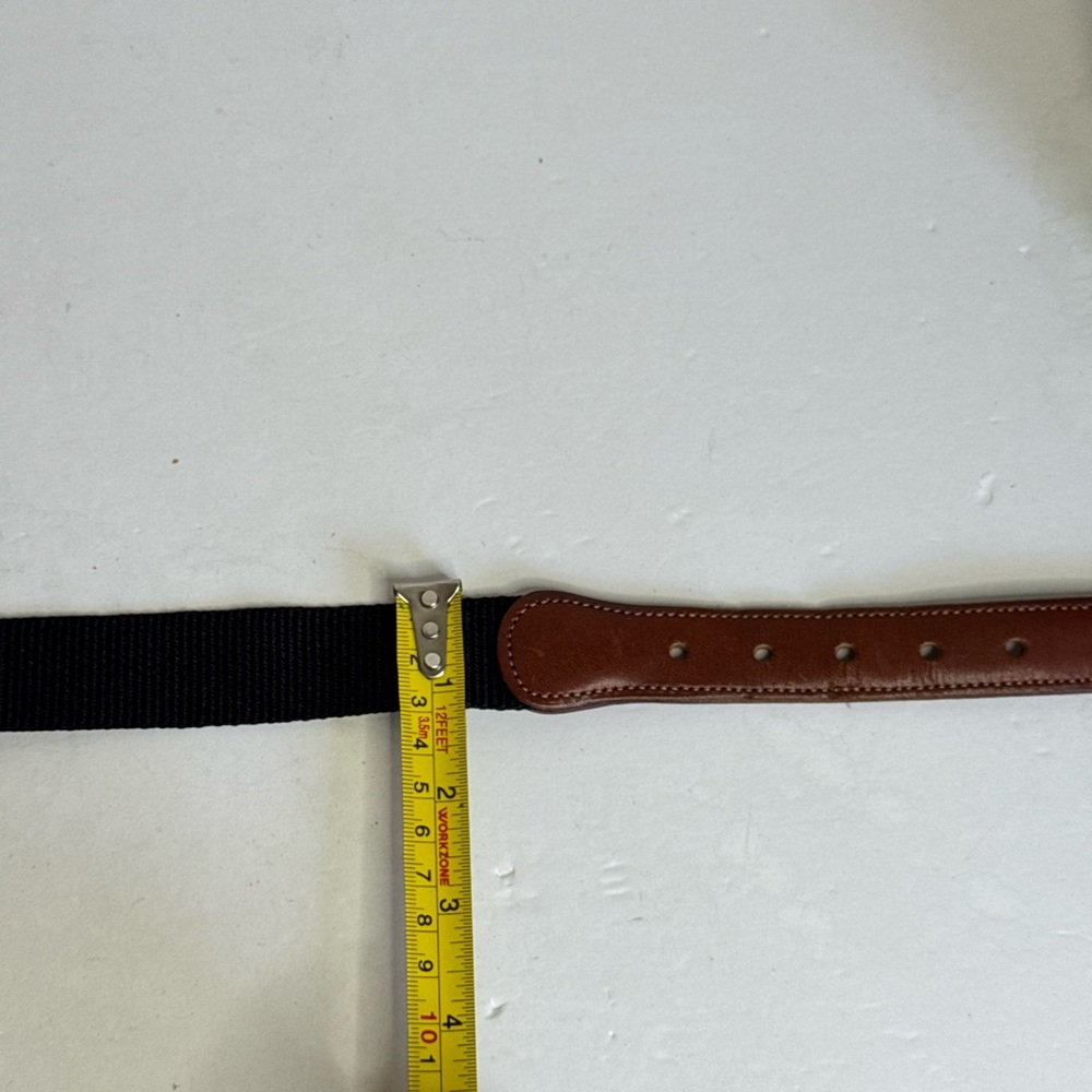 Coach Linen/Leather Black/Brown Belt Size 32/80 - Picture 8 of 8